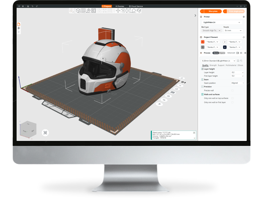 LightMake Slicer — app preview